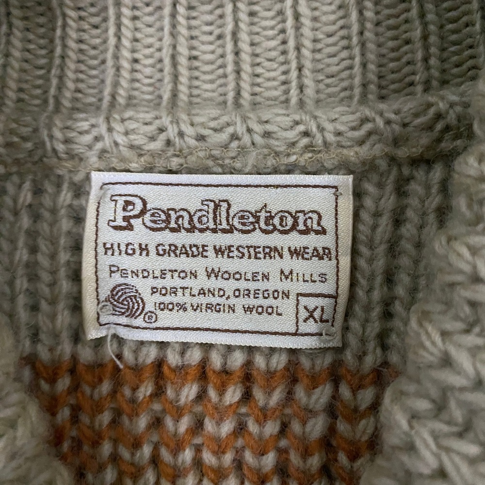 Vintage Pendleton Cardigan Sweater Mens XL Cowichan Aztec Big Lebowski Dude - Picture 2 of 14